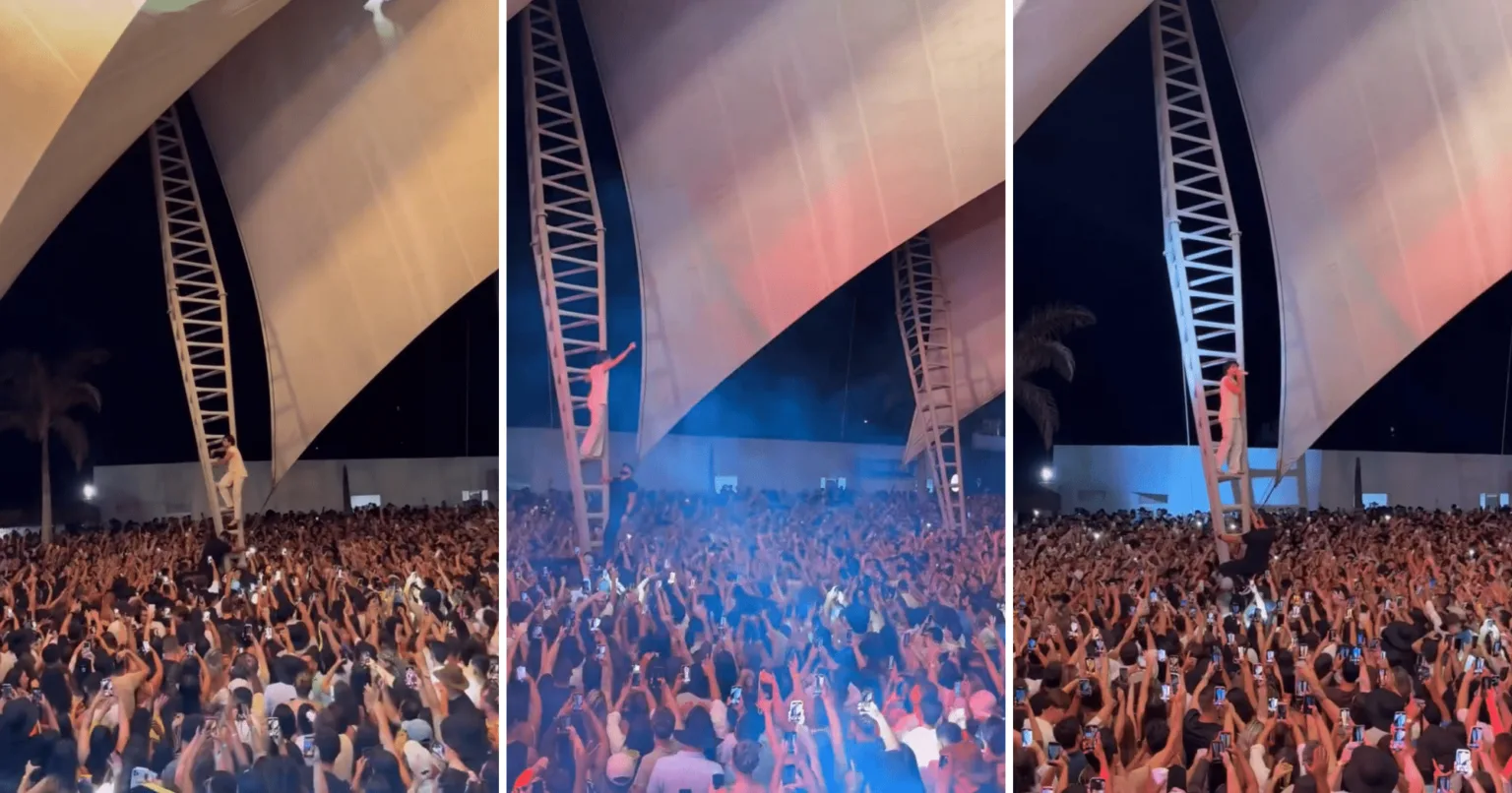 Vídeo: Nattan sobe em poste no meio dos fãs no ES: "Melhor show da minha vida" (Foto: Arquivo pessoal/Reprodução) Vídeo: Nattan sobe em poste no meio dos fãs no ES: "Melhor show da minha vida" (Foto: Arquivo pessoal/Reprodução)