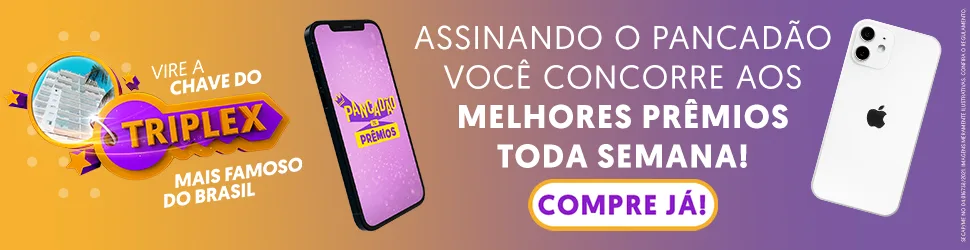 Com o Pancadão de Prêmios você pode ganhar de Iphone 12 até o Triplex do Guarujá. Saiba como participar.