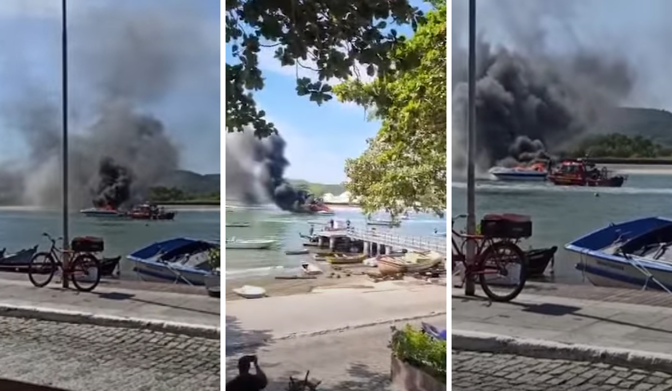 Lancha com turistas do ES explode em Cabo Frio, no RJ