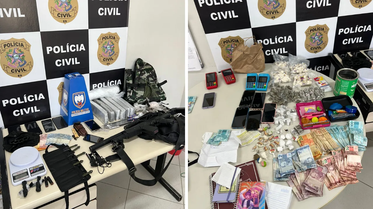 Operação em Castelo prende 5 pessoas e apreende drogas e armas