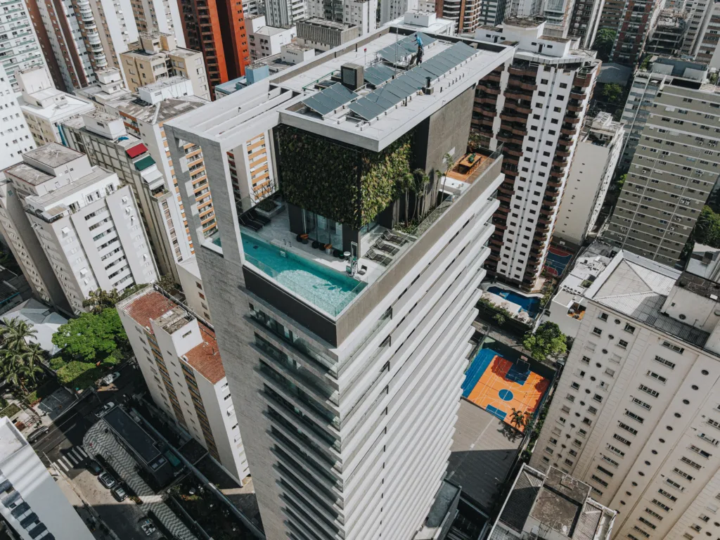 Vista do Oscar Itaim, no bairro Itaim Bibi, um dos 4 mais valorizados de São Paulo. Foto divulgação Trisul.