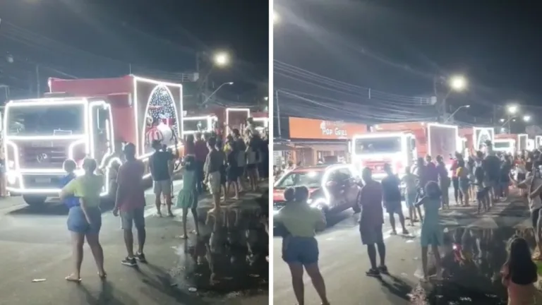 VÍDEO| Caravana da Coca-Cola leva espírito de Natal para ruas da Serra