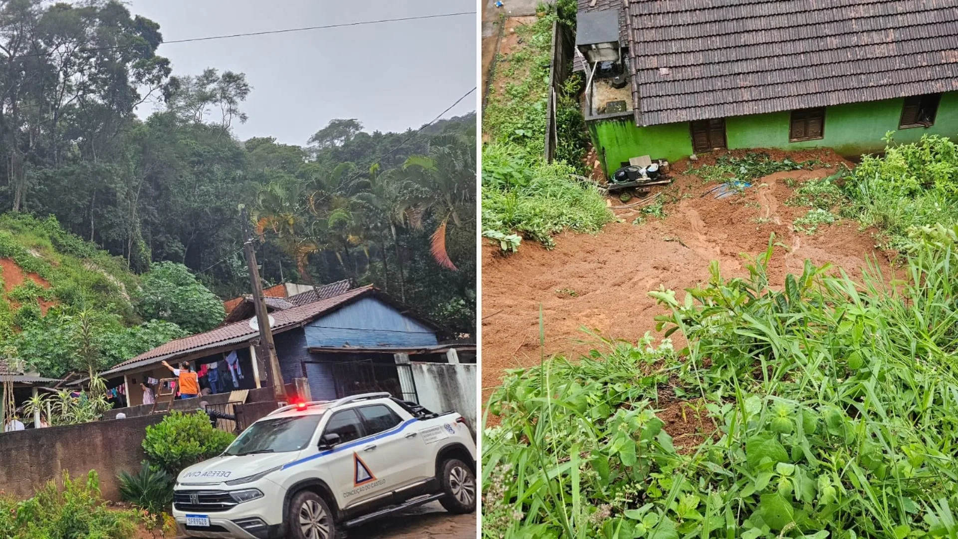 Chuva no ES deixa 5 pessoas desalojadas em Conceição do Castelo