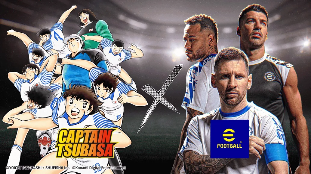 eFootball anuncia parceria com a série de mangás de futebol Captain Tsubasa