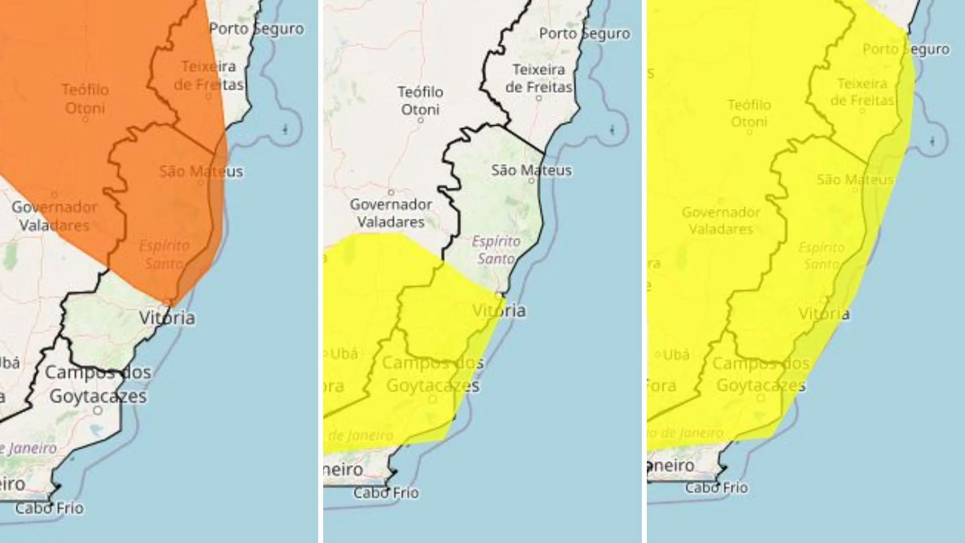 ES tem três alertas de chuvas intensas e granizo; veja a previsão