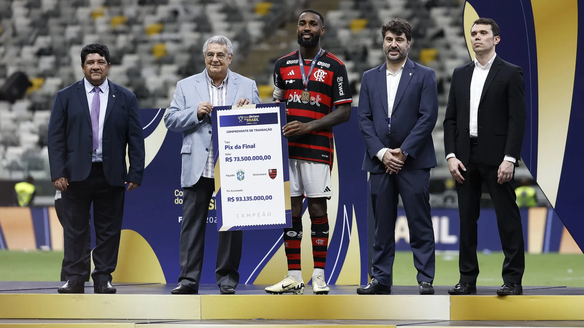 Quanto o Flamengo faturou de premiação com o título da Copa do Brasil