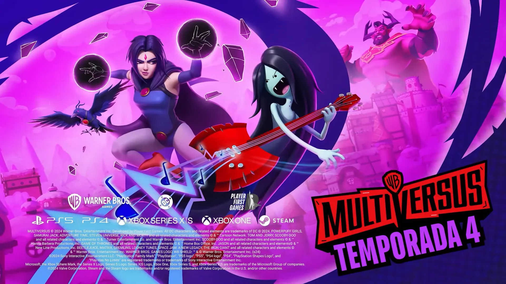 MultiVersus: Ravena da DC e Marceline de “A Hora de Aventura” estão chegando