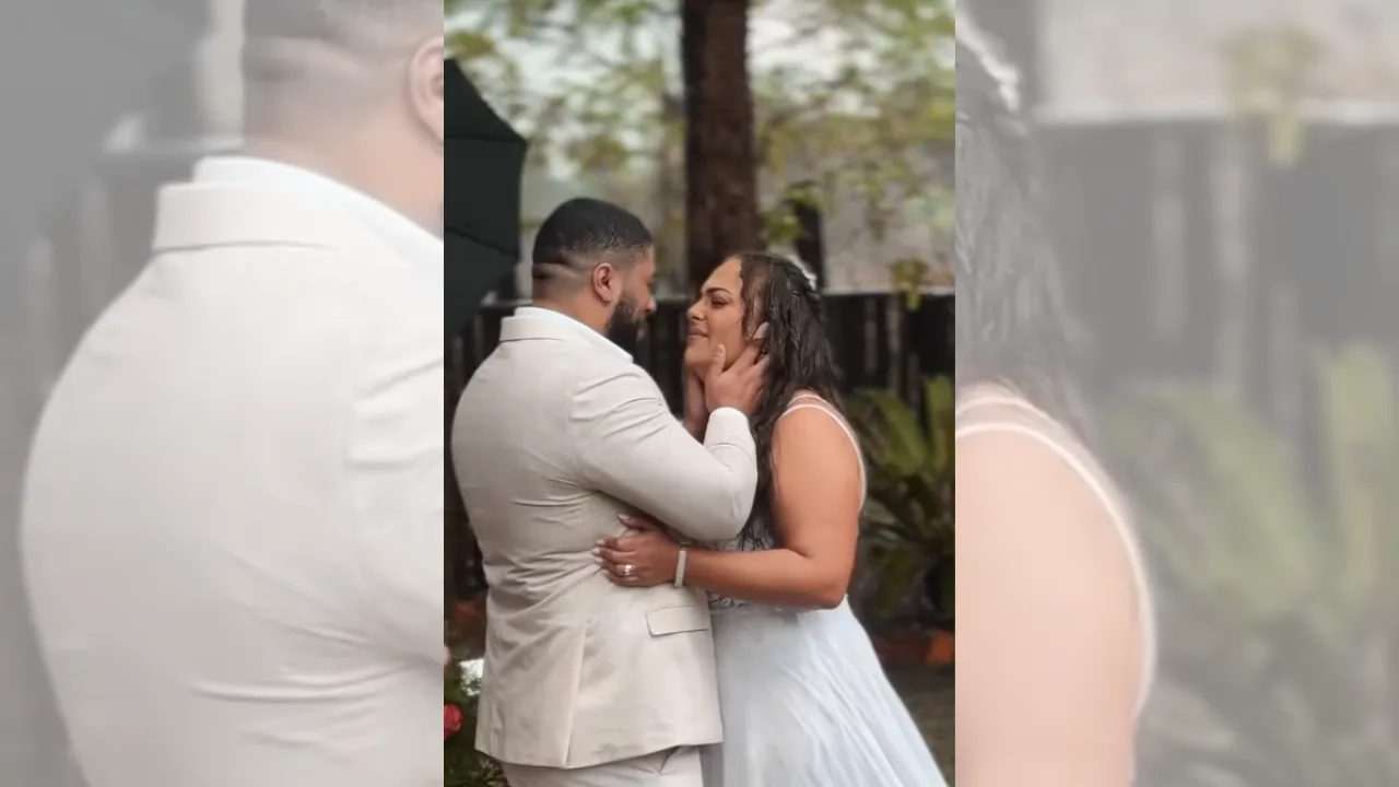 Vídeo de casamento debaixo de forte chuva emociona: "Bênção do céu"