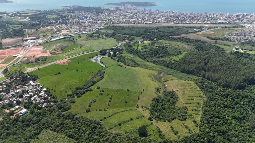 Área de mais de 500 mil metros quadrados fica em Monte Verde, atrás do Aeroporto de Guarapari. Crédito: Divulgação