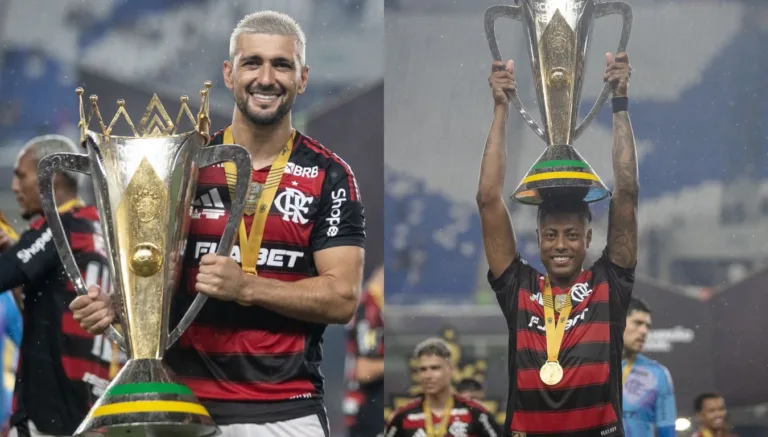 Arrascaeta e Bruno Henrique na Supercopa Rei do Flamengo