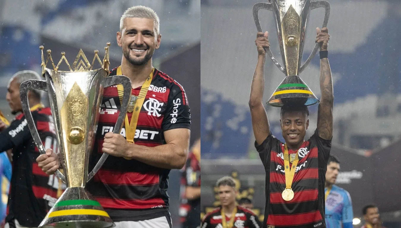 Arrascaeta e Bruno Henrique na Supercopa Rei do Flamengo