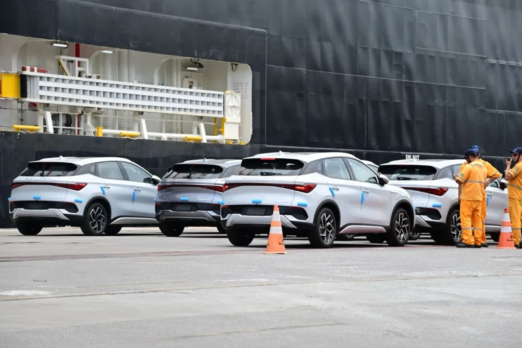 Navio da byd - Portocel Aracruz - carros elétricos veículos elétricos híbridos
