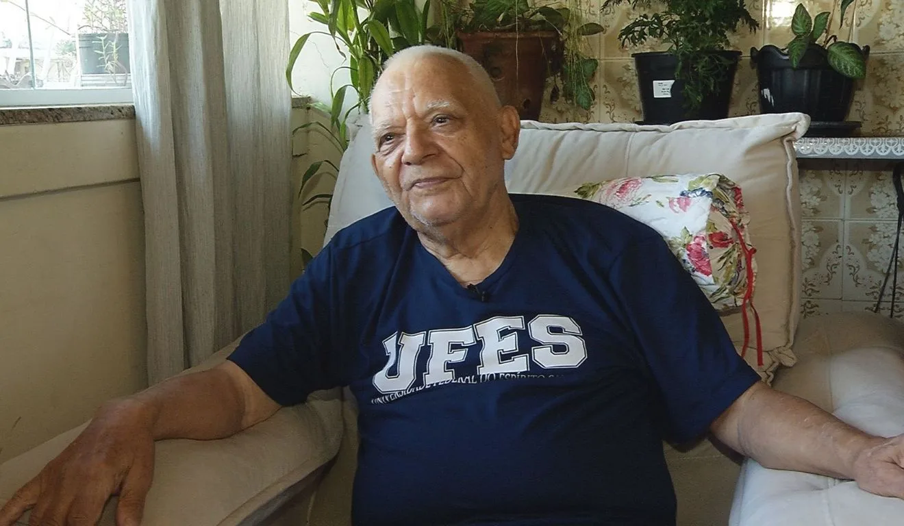 João Guerra Pinto, aprovado na Ufes aos 84 anos 

Reprodução/TV Vitória