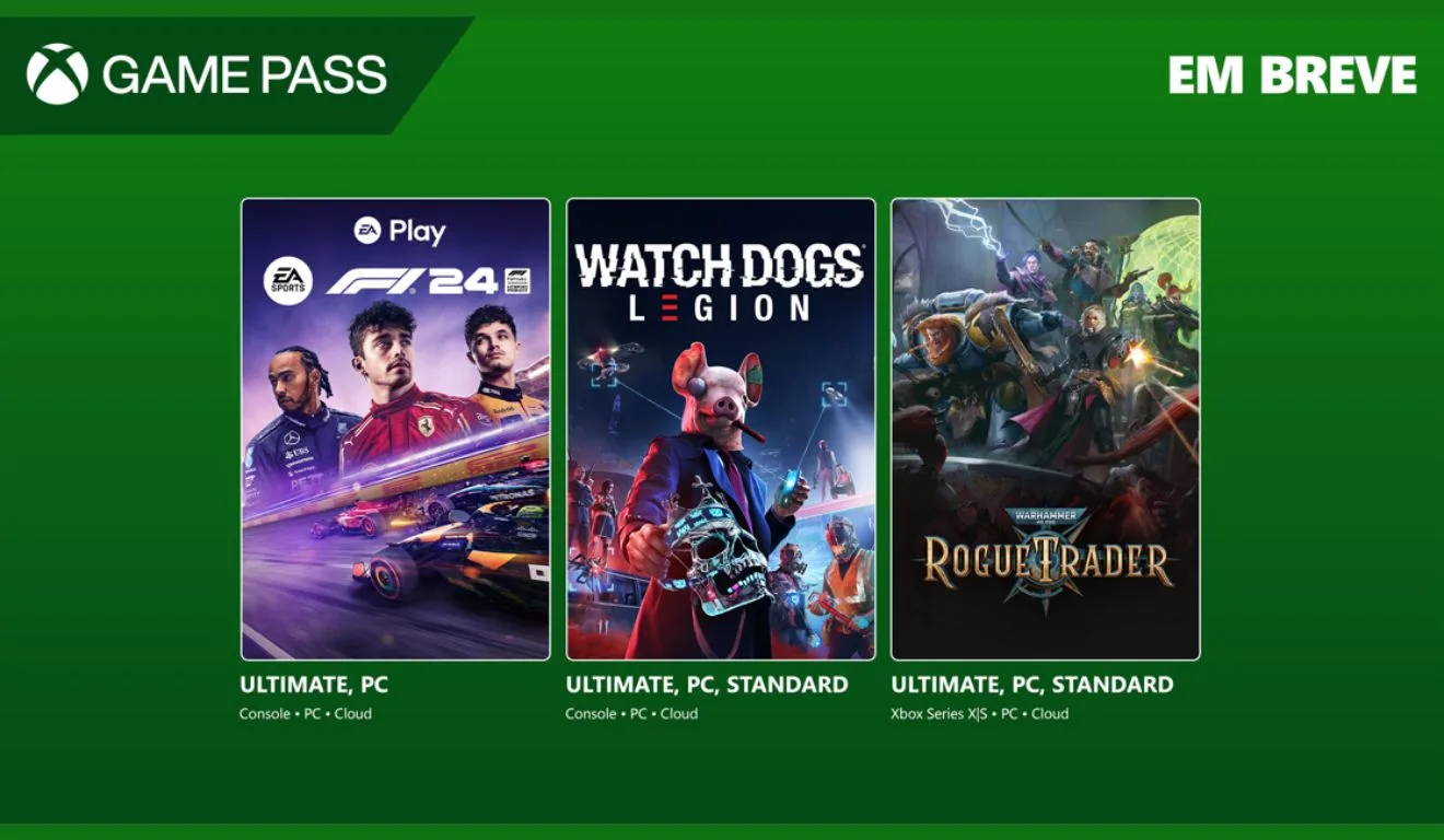 Avowed, Watch Dogs: Legion e Warhammer 40,000: Rogue Trader chegam ao Xbox Game Pass em fevereiro! Confira todas as novidades e atualizações do serviço.