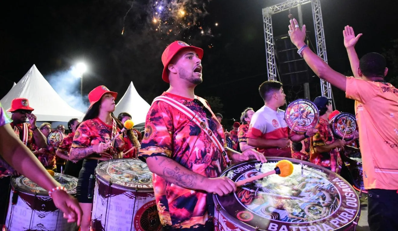 MUG durante ensaio técnico para o desfile do Carnaval de Vitória