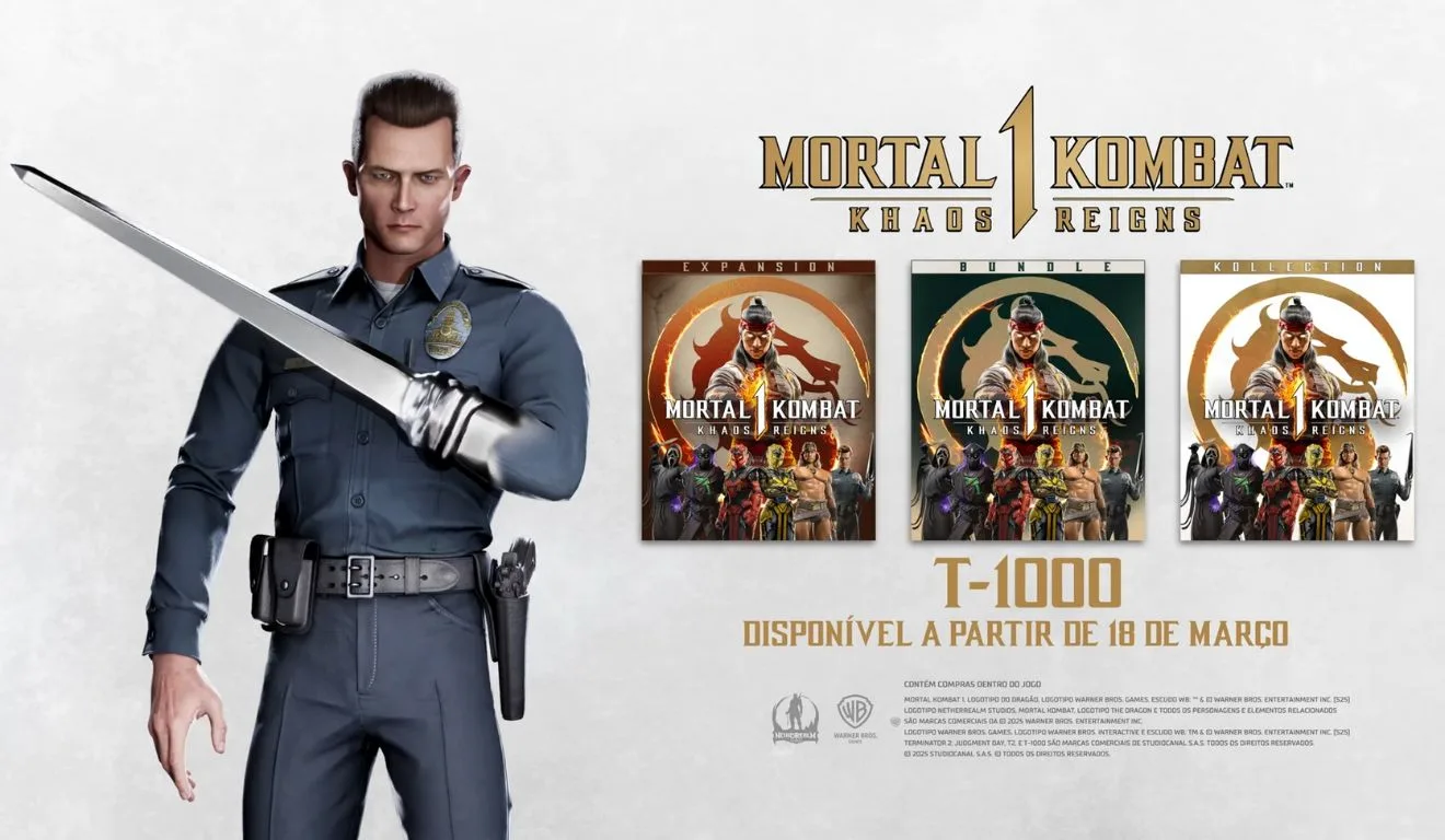 Novo trailer de Mortal Kombat 1 revela gameplay do T-1000