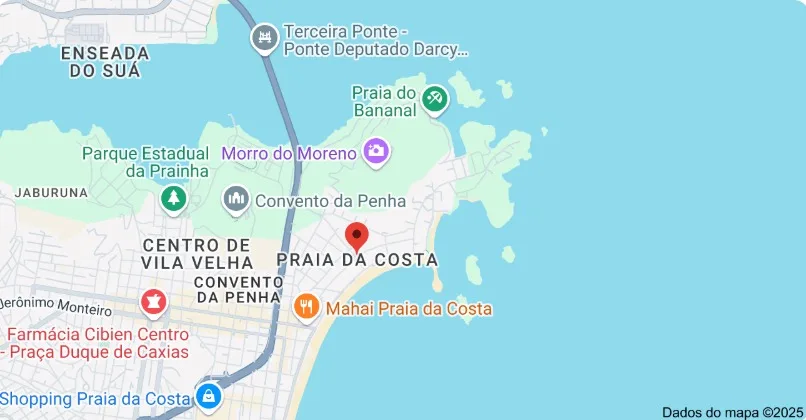 Mapa da Praia da Costa/Reprodução Google