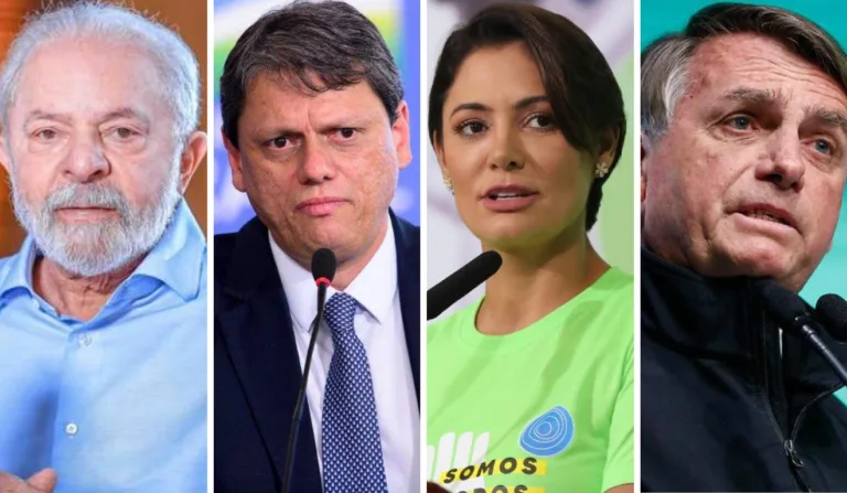 Lula Tarcísio de Freitas Michelle Bolsonaro Jair Bolsonaro