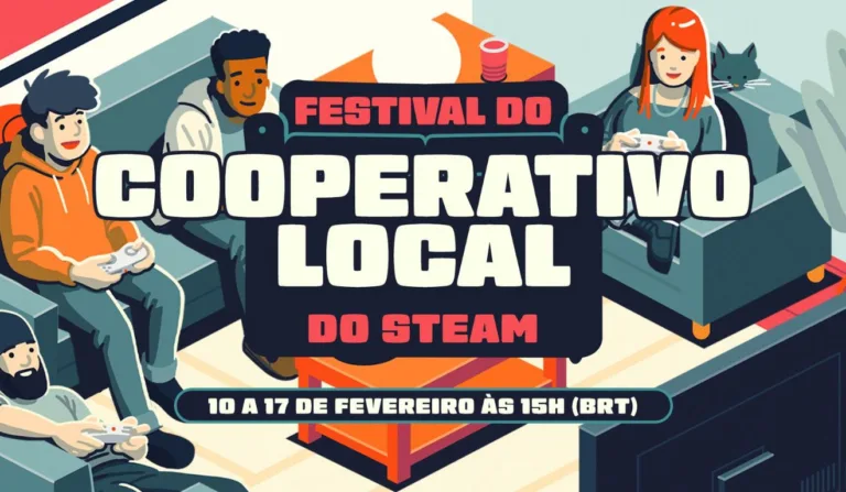 Centenas de jogos estão em promoção AGORA para você jogar com amigos, seja perto ou longe! O Couch Co-Op Fest da Steam acontece de 10 a 17 de fevereiro.