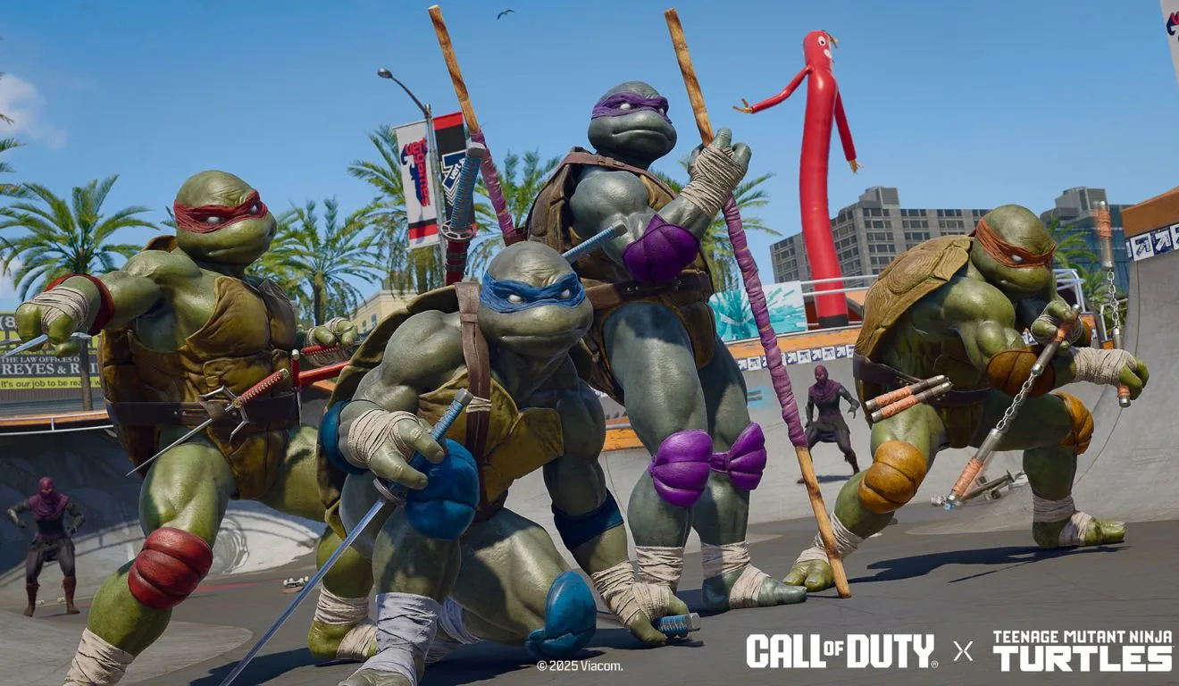 Jogue uma colaboração incrível entre Call of Duty x Teenage Mutant Ninja Turtles, explore dois mapas multiplayer, novas armas, um modo guiado para A Tumba e mais