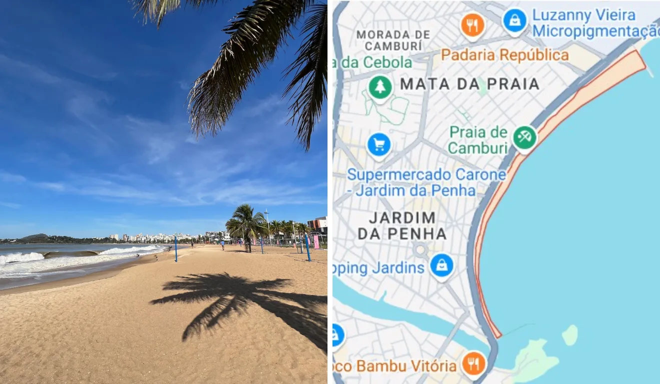 Praia de Camburi/Montagem Folha Vitória