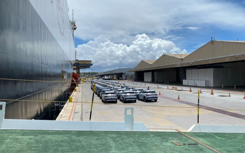 Navio da byd - Portocel Aracruz - carros elétricos veículos elétricos híbridos