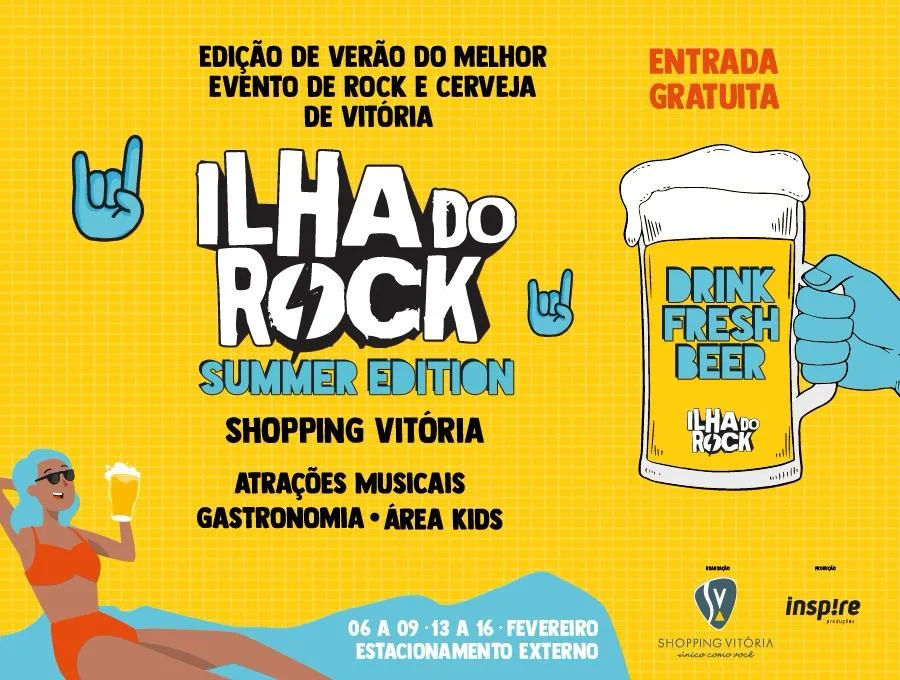 Shopping Vitória promove festival de rock para agitar o verão