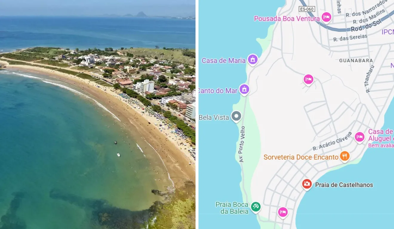 Guia turístico da Praia de Castelhanos/Reprodução