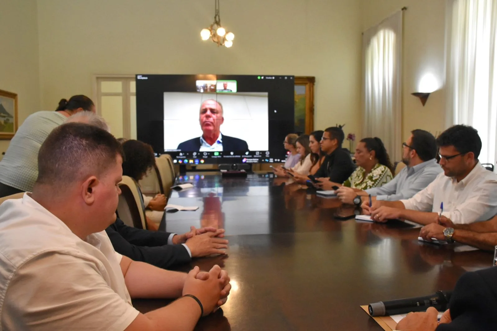 Coletiva de investimento Arcelor Economia Governador Renato Casagrande