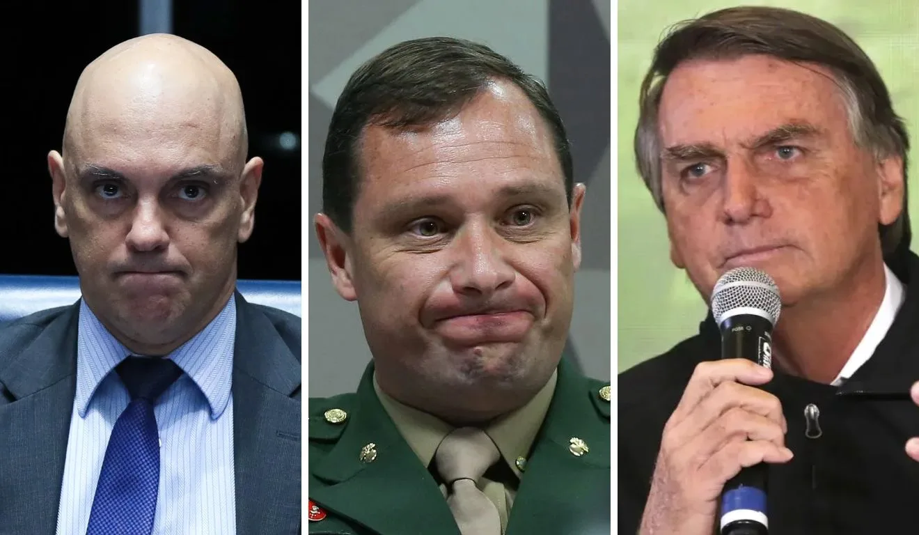 Alexandre de Moraes, Mauro Cid e Jair Bolsonaro