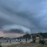 Nuvem de chuva na Praia da Camburi