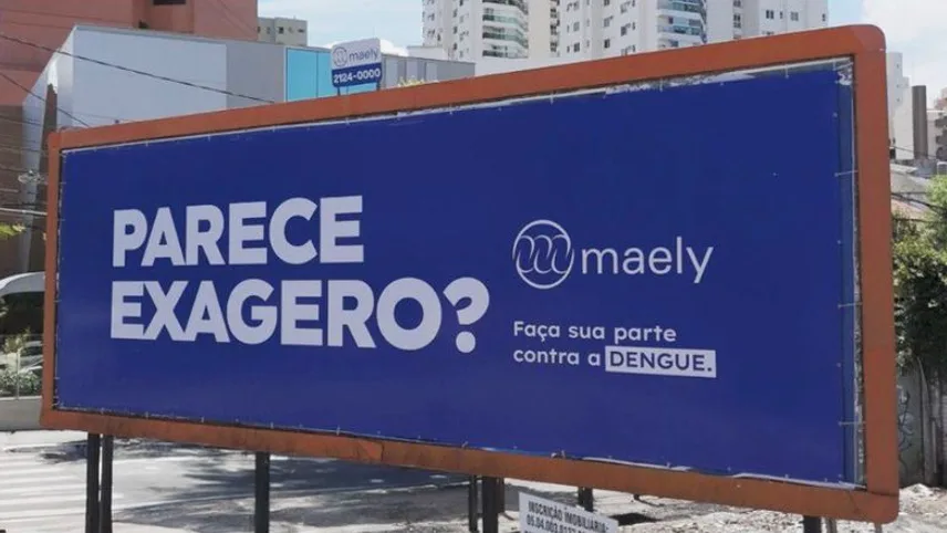 Maely OOH e Prósper criam outdoor protegido contra mosquitos para conscientizar sobre a dengue