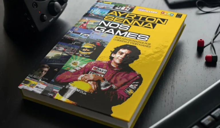 Livro especial celebra Ayrton Senna nos games com imagens inéditas, curiosidades e acabamento premium em capa dura.