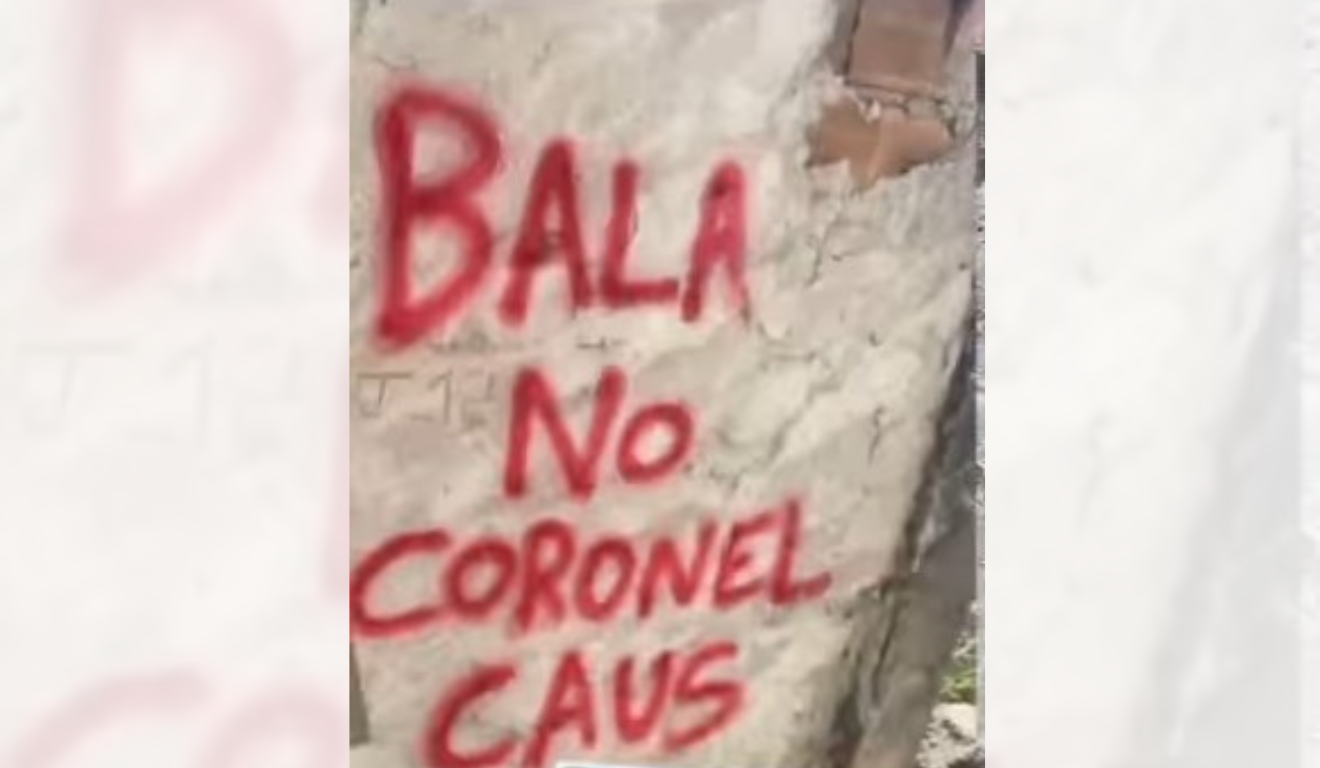 Pichação com ameaça de morte ao comandante da PM