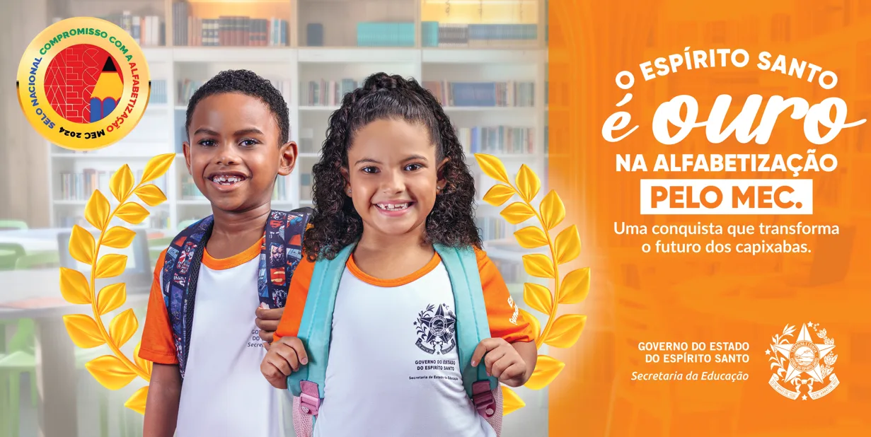 Espírito Santo conquista Selo Ouro na educação e lança campanha para comemorar reconhecimento do MEC Espírito Santo conquista Selo Ouro na educação e lança campanha para comemorar reconhecimento do MEC