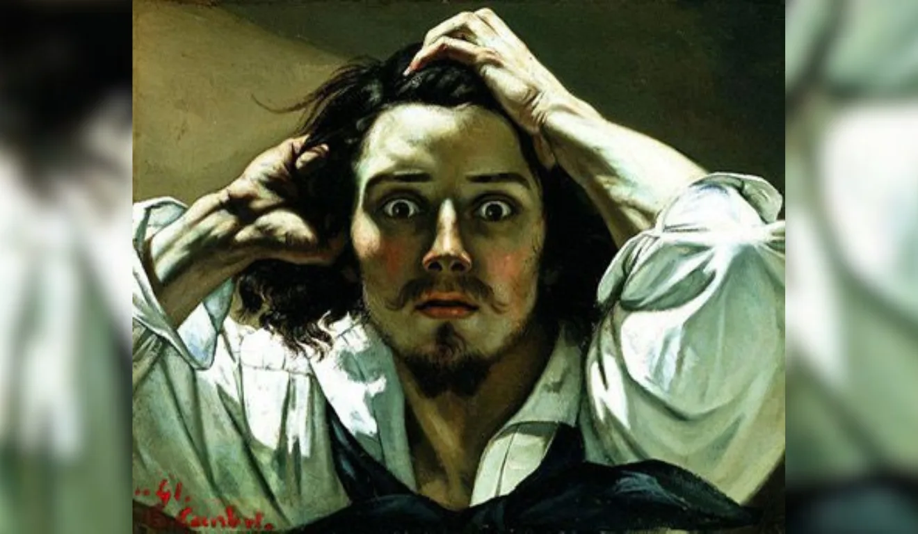 Le Désespéré (O Desespero), autorretrato de Gustave Coubert, 1843/45