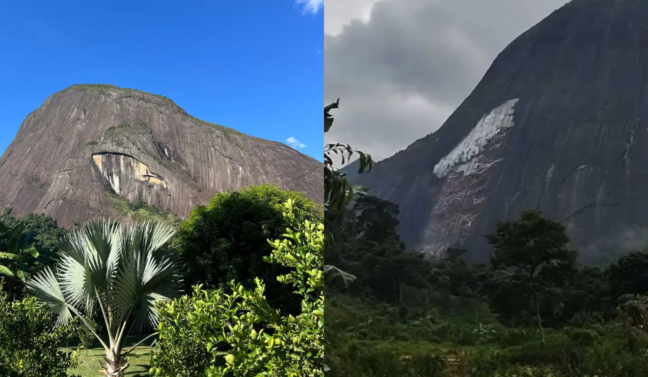 VÍDEO | Pedras se desprendem de morro e destroem plantações no ES