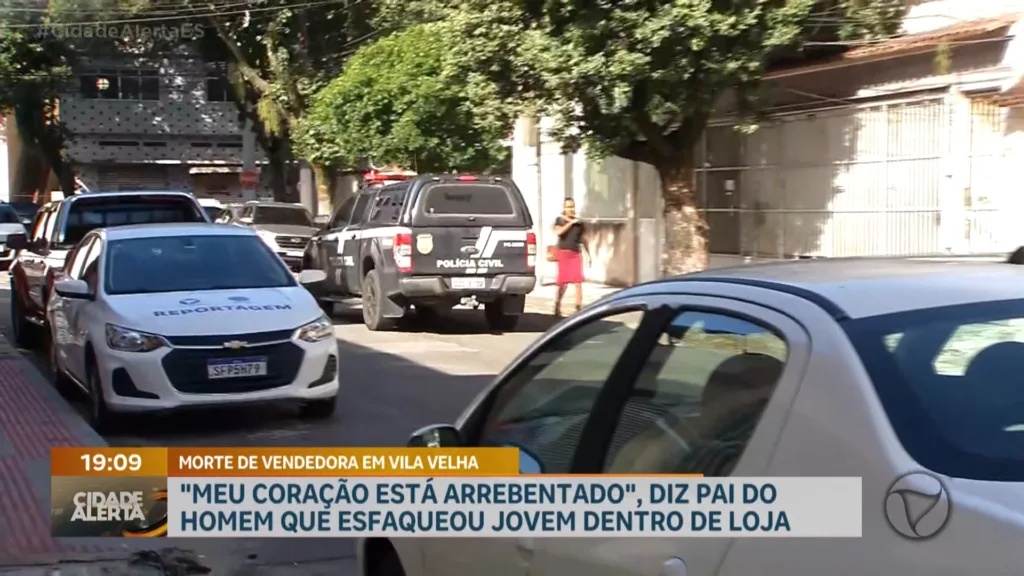 "Meu coração está arrebentado", diz pai de homem que esfaqueou vendedora em Vila Velha