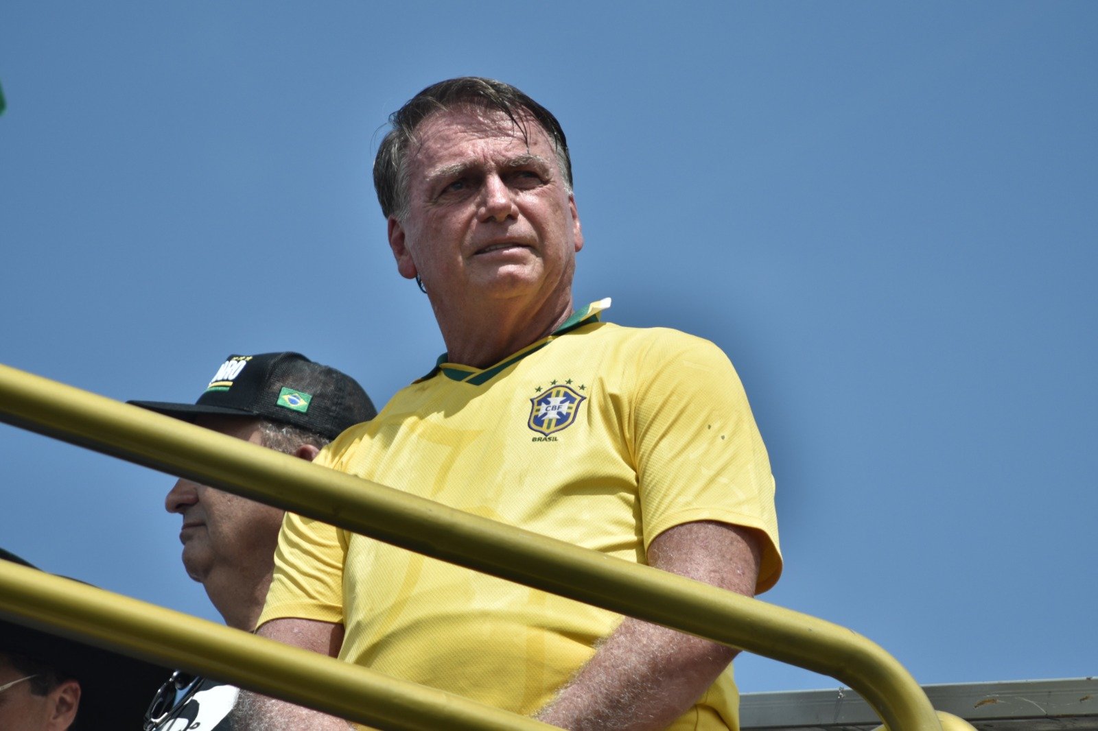 O ex-presidente Jair Bolsonaro (PL) participou de manifestação na orla de Copacabana