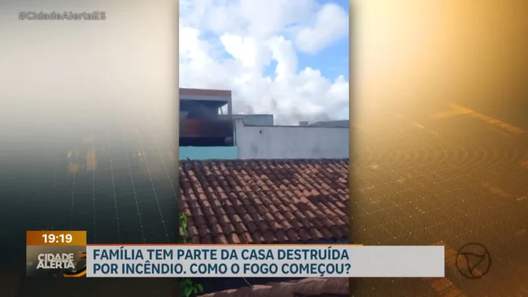 Incêndio destrói casa de mulher e deixa família desamparada