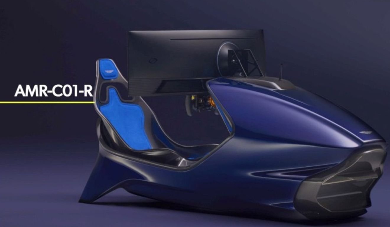 Aston Martin lança simulador de corrida doméstico AMR-C01-R com RTX 5090, tela curva de 49” e design inspirado no Valkyrie, por US$ 75 mil.