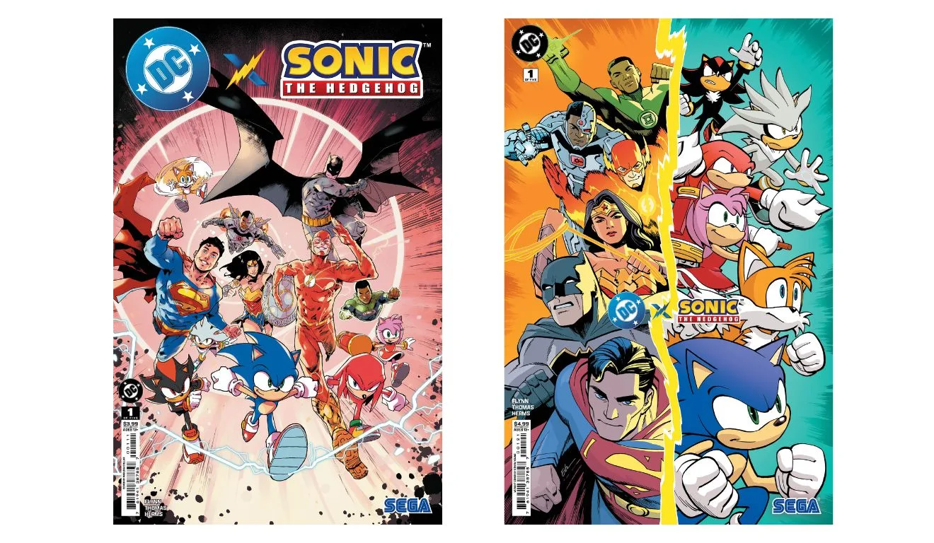 Liga da Justiça e Sonic unem forças em nova série de quadrinhos. Confira prévias, data de lançamento e personagens confirmados!