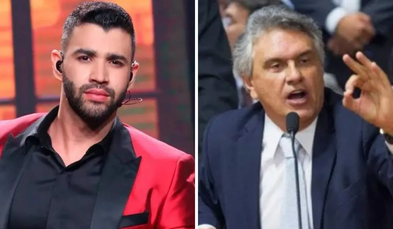 Gusttavo Lima e Ronaldo Caiado.