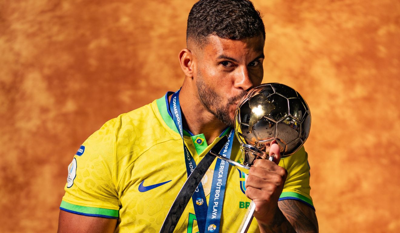 Brendo Chagas, da seleção brasileira de beach soccer (futebol de areia)