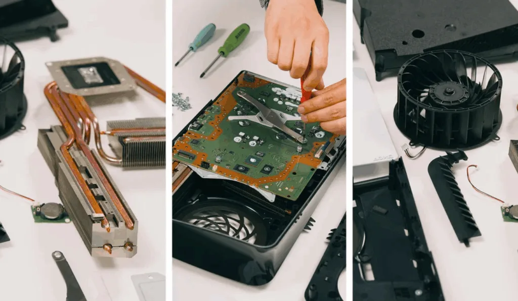 Sony revela arquitetura interna do PS5 Pro com foco em refrigeração, desempenho gráfico com IA, e conectividade com Wi-Fi 7. Sony revela arquitetura interna do PS5 Pro com foco em refrigeração, desempenho gráfico com IA, e conectividade com Wi-Fi 7.
