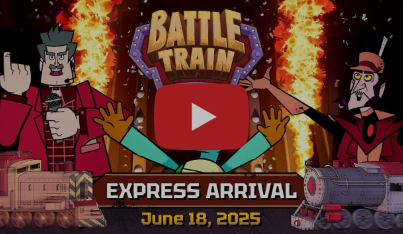 BATTLE TRAIN chega em 18 de junho ao Nintendo Switch e PC com combates de trens explosivos, deckbuilding e roguelite publicado pela Bandai Namco.