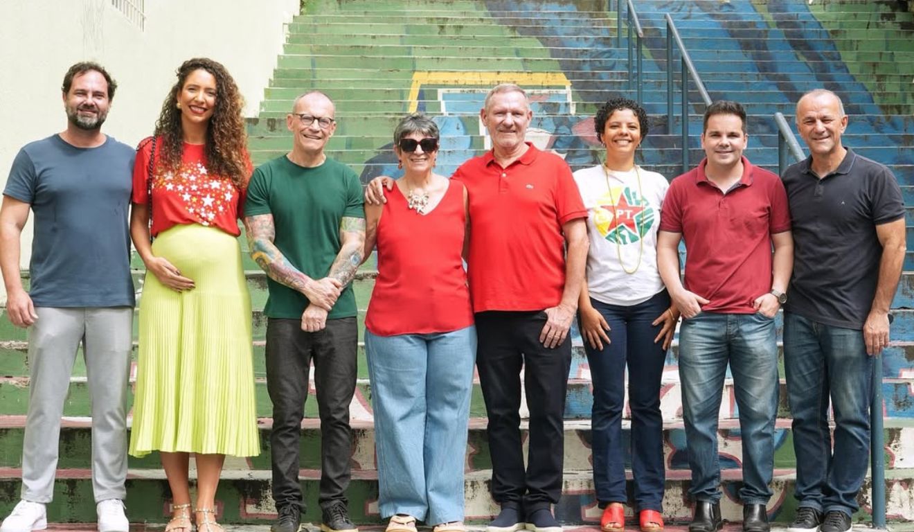 O vereador de Vila Velha Rafael Primo; a vereadora de Vitória Karla Coser; o senador Fabiano Contarato; os deputados estaduais João Coser e Iriny Lopes; a vereadora de Cariacica Açucena; o vereador de Aracruz Daniel Caldas; e o deputado federal Helder Salomão.