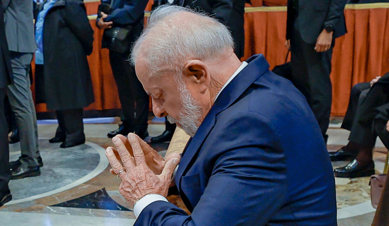 Lula no velório do papa Francisco.