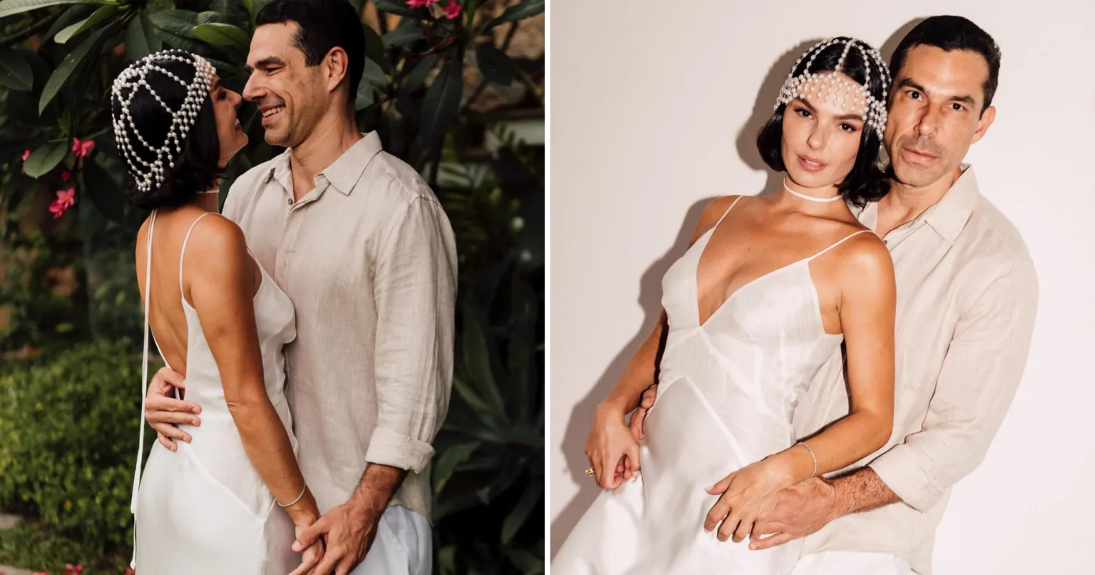 Marcus Buaiz e Isis Valverde em dia de ensaio do casamento civil (Foto: Arquivo pessoal)