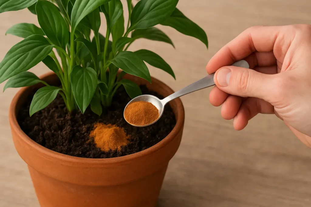 1 colher de canela no vaso de plantas e os insetos somem
